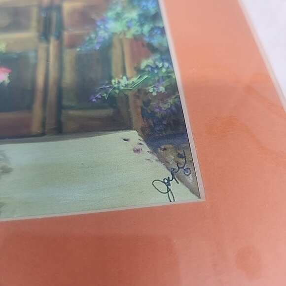 White Framed Floral Water Painting Signed Jayce 12x15" Wall Hanging Art - Picture 3 of 6